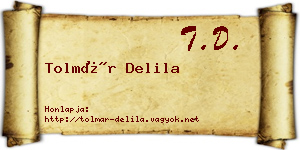 Tolmár Delila névjegykártya